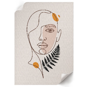 Art print with a boho portrait