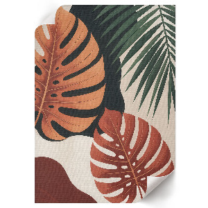 Tropical leaves poster