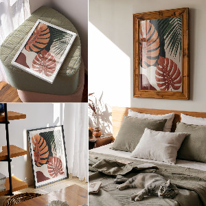 Poster Tropical leaves