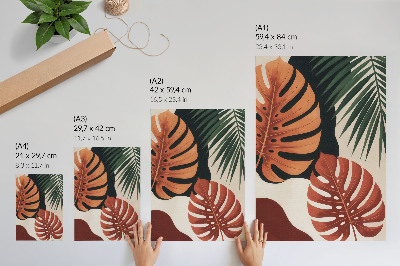 Poster Tropical leaves