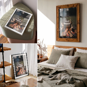 Wall art Kettle on the fire