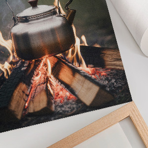 Wall art Kettle on the fire