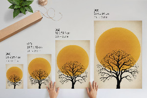Wall print Tree and sun