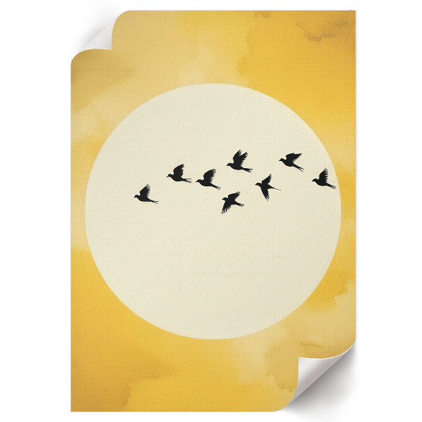 Decorative poster Flight of birds