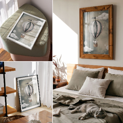 Wall art Elephant in a balloon
