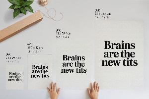 Wall print Brains in fashion