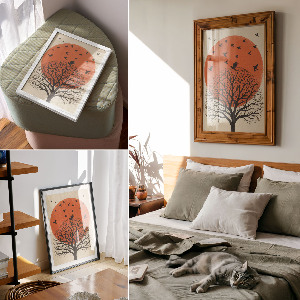 Art print Tree and birds