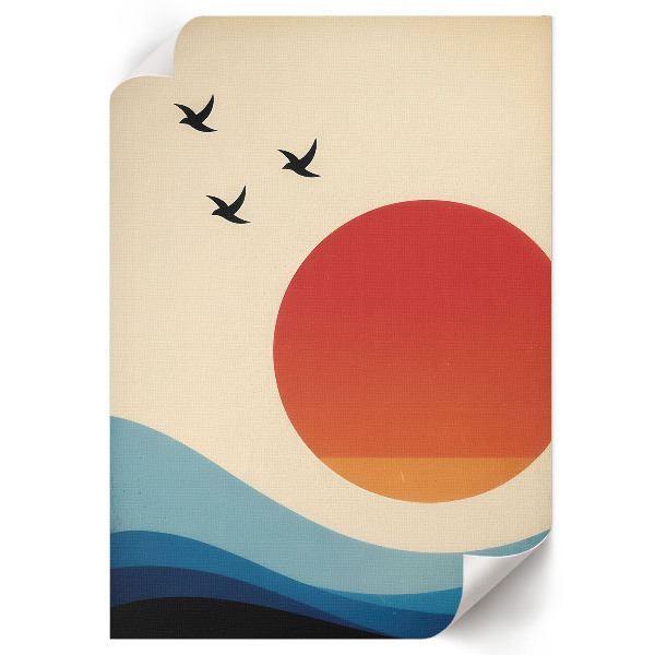 Wall art featuring a sunny landscape