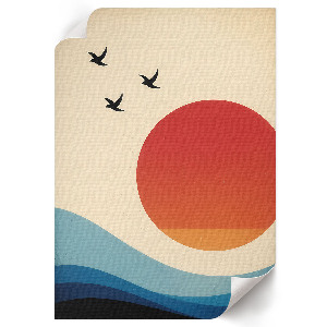 Wall art featuring a sunny landscape