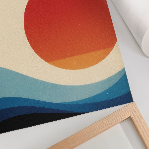 Wall art featuring a sunny landscape