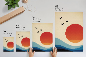Wall art featuring a sunny landscape