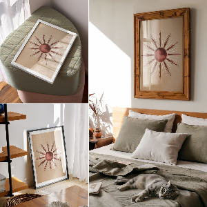 Wall print Boho sun