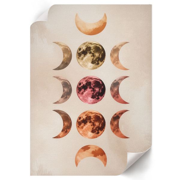 Art print featuring lunar phases