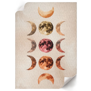 Art print featuring lunar phases