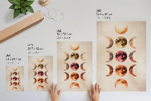 Art print featuring lunar phases