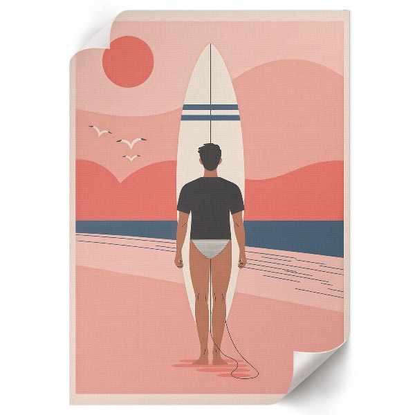 Poster with a beach theme