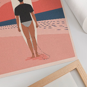 Poster with a beach theme