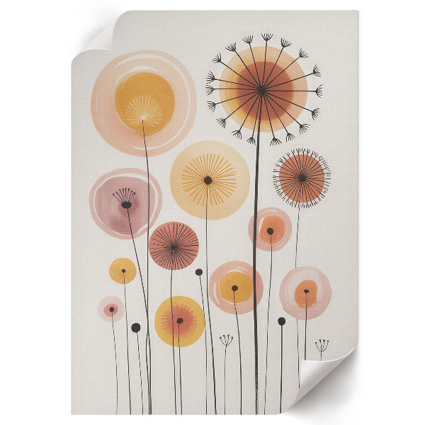 Wall art Pastel dandelions