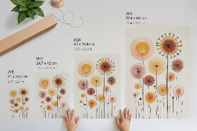 Wall art Pastel dandelions