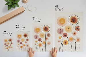 Wall art Pastel dandelions