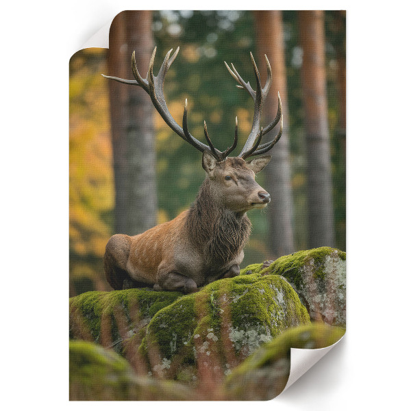 Decorative poster A stately deer