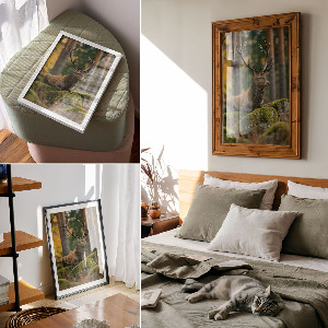 Decorative poster A stately deer