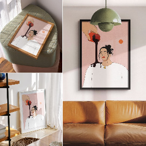 Wall art Pouring coffee