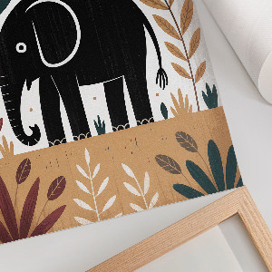 Wall print Elephant in the leaves