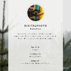 Art print Misty forest