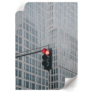Decorative poster depicting traffic lights