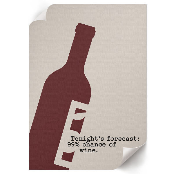 Art print Wine evening