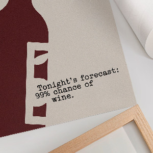 Art print Wine evening