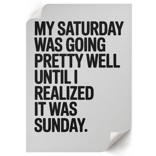 Poster with humorous text
