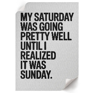 Poster with humorous text