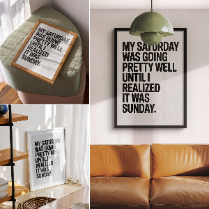 Poster with humorous text