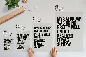 Poster with humorous text