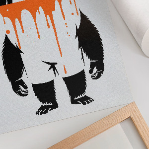 Decorative poster Gorilla graffiti