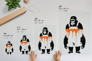 Decorative poster Gorilla graffiti
