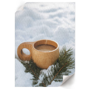 Art print depicting a winter-themed mug
