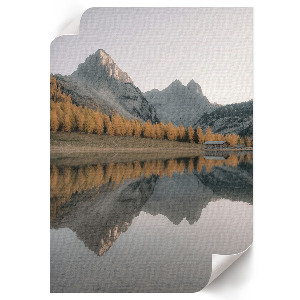 Decorative poster of a mountain landscape