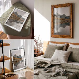 Decorative poster Mountain landscape