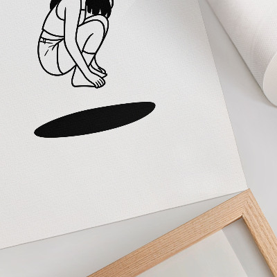 Poster Woman over the hole