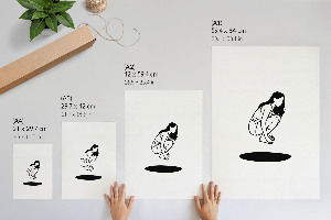 Poster Woman over the hole