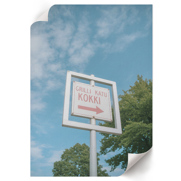 Wall art Direction sign