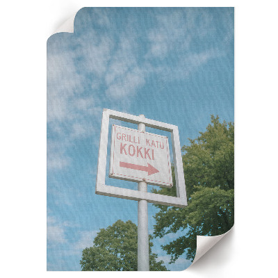 Wall art Direction sign