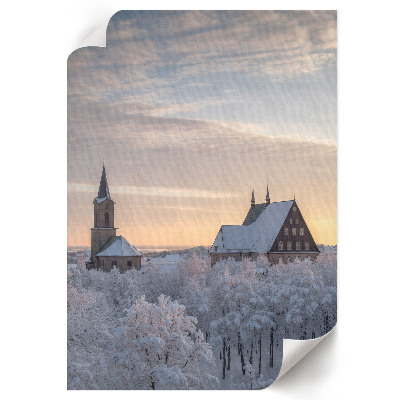 Decorative poster Winter landscape
