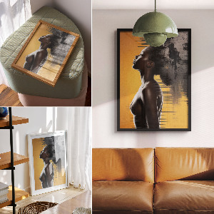 Wall art Dark-skinned woman