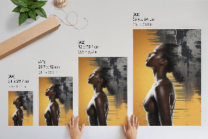 Wall art Dark-skinned woman