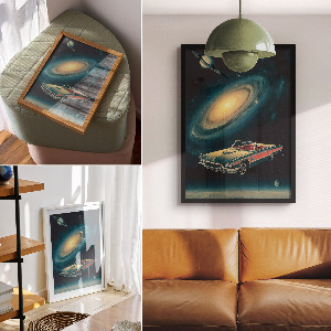 Art print Space journey