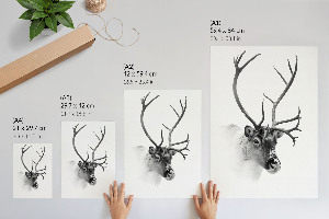 Decorative poster Winter reindeer